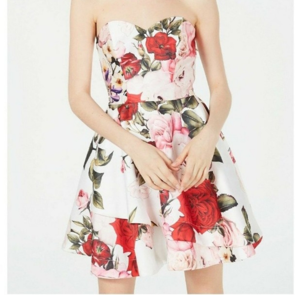 B. Darling  strapless floral dress